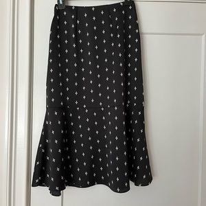 Loft black midi skirt